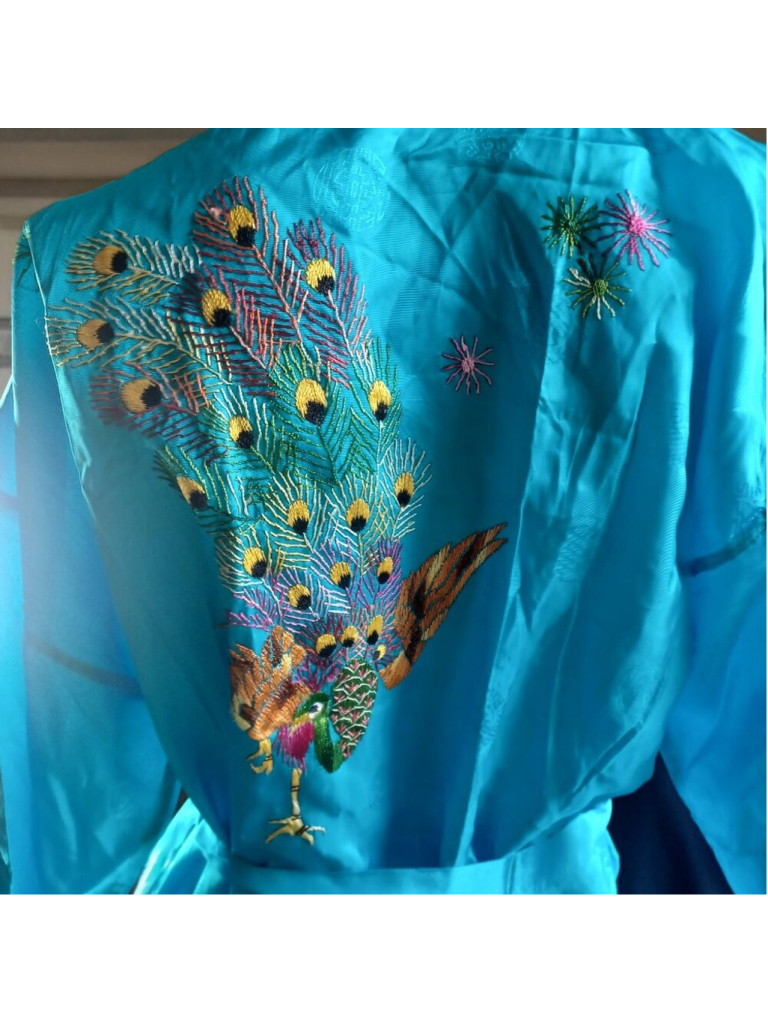 Vintage Esme Robe Nwt Unisex M Kimono Chinese Dragon Embroidery Rayon